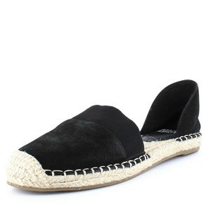 * 1 DAY SALE! * LADY NUBUCK Eileen Fisher Black Espadrille Sandals Shoes